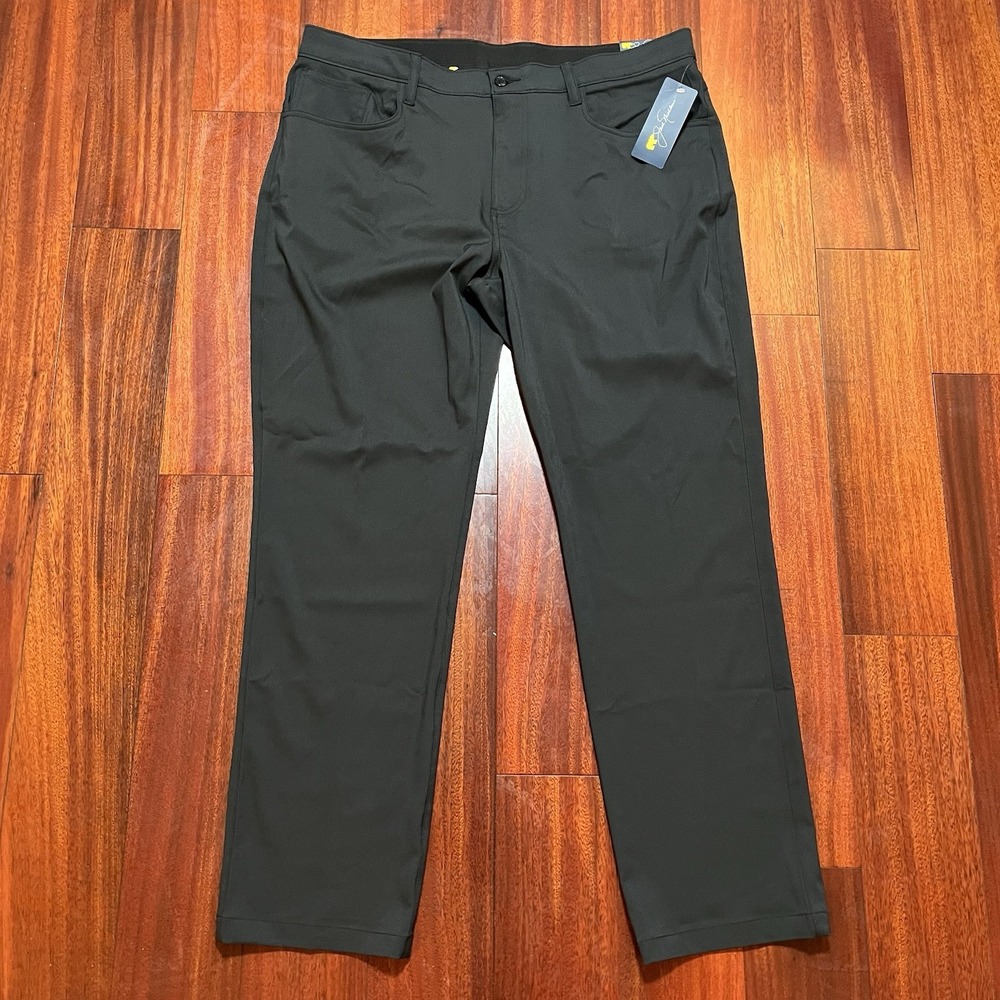 Jack Nicklaus Pants Men 36x30 Black Stretch Moisture Wicking UPF 50 MSRP $80